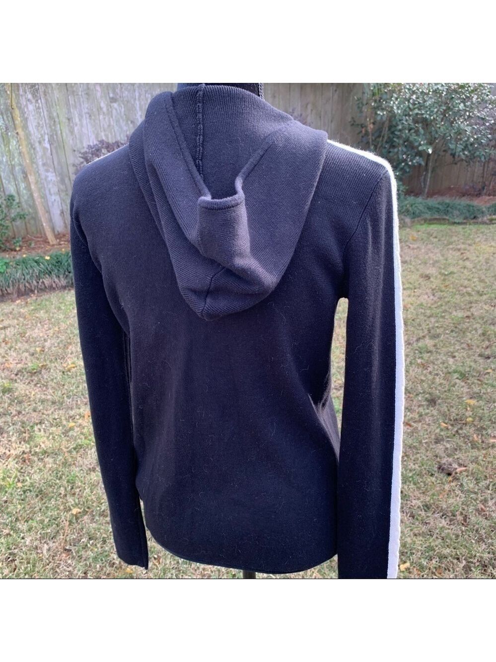 EVAN PICONE Cotton Cable Knit Zip Hoodie Jacket Neutral - Picture 3 of 9